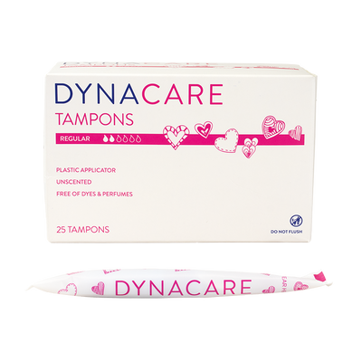 Dynarex Regular Tampons Plastic Applicator, 6-9gr absorbency, 25ea/bx, 9bxs/case (225 Count) Dynarex Regular Tampons Plastic Applicator, 6-9gr absorbency, 25ea/bx, 9bxs/case (225 Count)