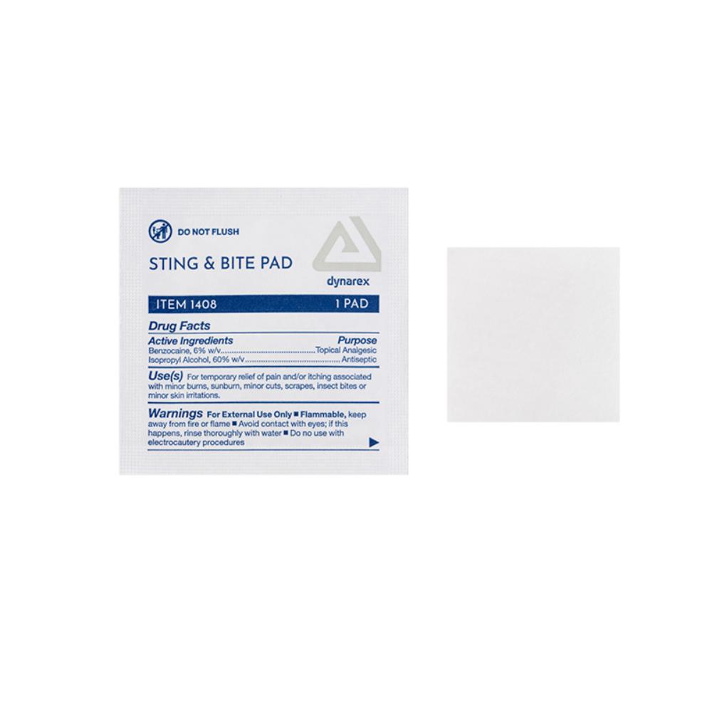 Dynarex Sting & Bite Pad, 10pads/box, 48bxs/case (480 Count) Dynarex Sting & Bite Pad, 10pads/box, 48bxs/case (480 Count)