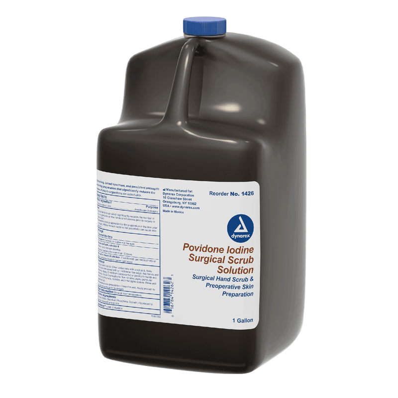 Dynarex Povidone Iodine Scrub Solution, 1 gal. Bottle 4bot/case (4 Count) Dynarex Povidone Iodine Scrub Solution, 1 gal. Bottle 4bot/case (4 Count)