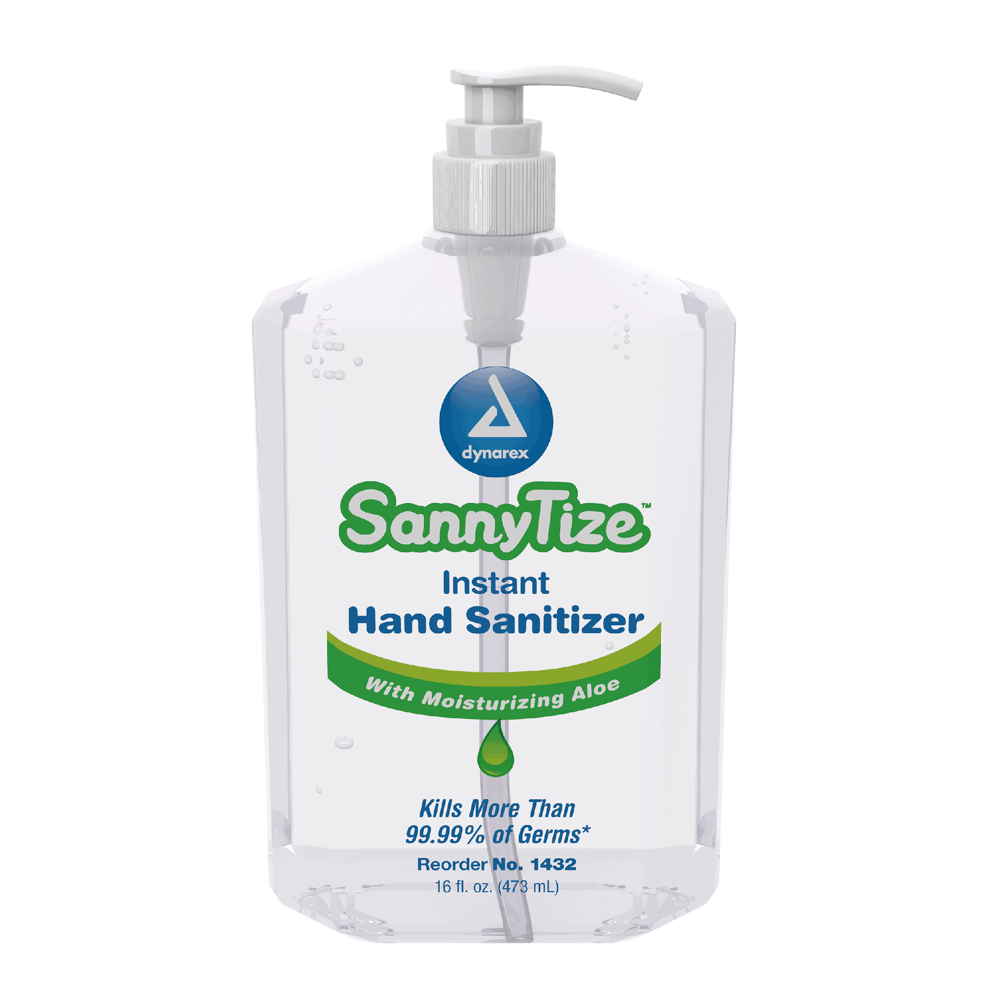 Dynarex SannyTize Instant Hand Sanitizer, 16 oz. Square Pump, 12bot/case (12 Count) Dynarex SannyTize Instant Hand Sanitizer, 16 oz. Square Pump, 12bot/case (12 Count)