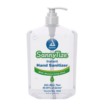 Dynarex SannyTize Instant Hand Sanitizer, 16 oz. Square Pump, 12bot/case (12 Count) Dynarex SannyTize Instant Hand Sanitizer, 16 oz. Square Pump, 12bot/case (12 Count)