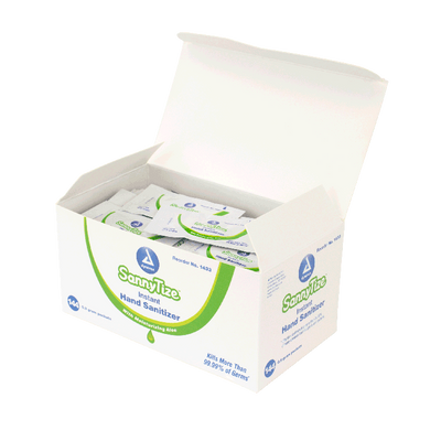 Dynarex SannyTize Instant Hand Sanitizer, 0.9 g Packet, 144ea/bx, 12bxs/case (1728 Count) Dynarex SannyTize Instant Hand Sanitizer, 0.9 g Packet, 144ea/bx, 12bxs/case (1728 Count)