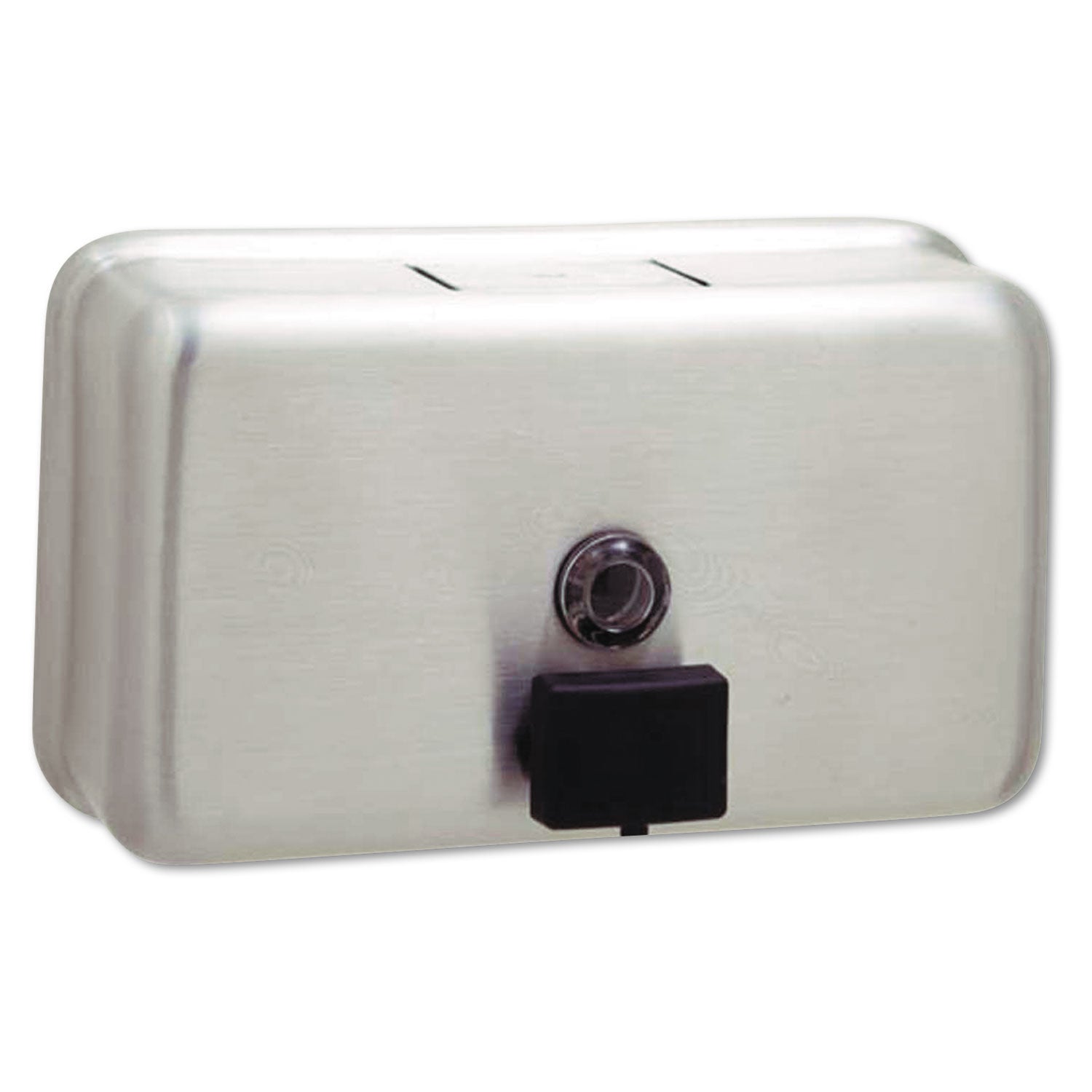 Bobrick ClassicSeries Surface-Mounted Liquid Soap Dispenser, 40 oz, 8.13 x 2.75 x 4.75, Stainless Steel Bobrick ClassicSeries Surface-Mounted Liquid Soap Dispenser, 40 oz, 8.13 x 2.75 x 4.75, Stainless Steel