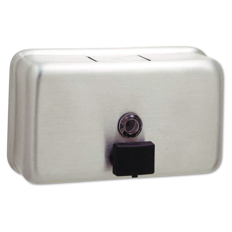 Bobrick ClassicSeries Surface-Mounted Liquid Soap Dispenser, 40 oz, 8.13 x 2.75 x 4.75, Stainless Steel Bobrick ClassicSeries Surface-Mounted Liquid Soap Dispenser, 40 oz, 8.13 x 2.75 x 4.75, Stainless Steel