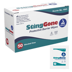 Dynarex StingGone Protective Barrier Wipes, 50ea/bx, 20bxs/case (1000 Count) Dynarex StingGone Protective Barrier Wipes, 50ea/bx, 20bxs/case (1000 Count)