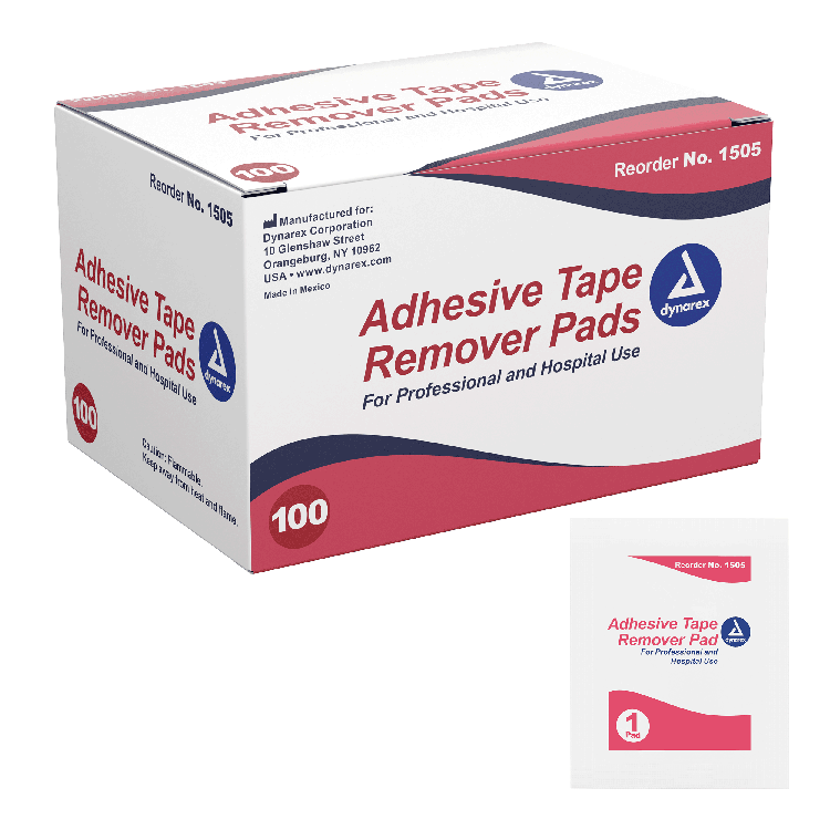 Dynarex Adhesive Tape Remover Pad, 100ea/bx, 10bxs/case (1000 Count) Dynarex Adhesive Tape Remover Pad, 100ea/bx, 10bxs/case (1000 Count)