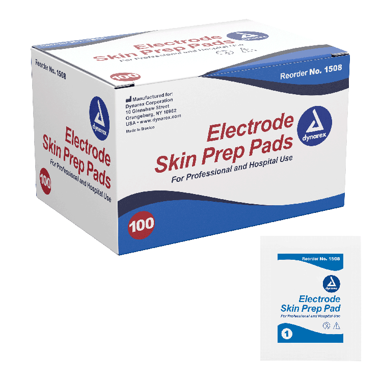 Dynarex Electrode Skin Prep Pad, 100ea/bx, 10bxs/case (1000 Count) Dynarex Electrode Skin Prep Pad, 100ea/bx, 10bxs/case (1000 Count)
