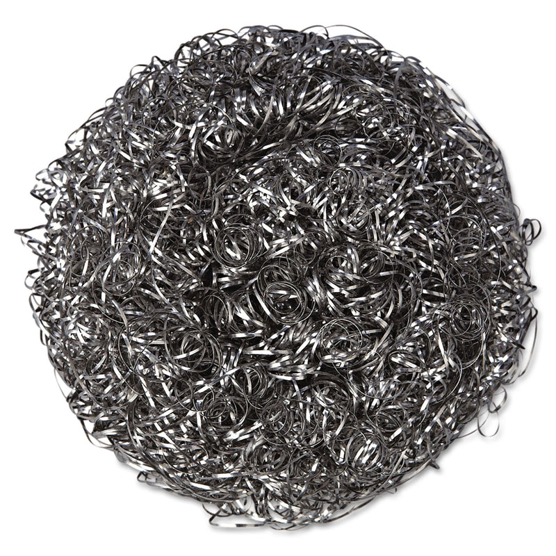 Kurly Kate Stainless Steel Scrubbers, Large, 4 x 4, Steel Gray, 12 Scrubbers/Pack, 6 Packs/Carton Kurly Kate Stainless Steel Scrubbers, Large, 4 x 4, Steel Gray, 12 Scrubbers/Pack, 6 Packs/Carton