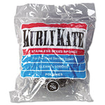 Kurly Kate Stainless Steel Scrubbers, Large, 4 x 4, Steel Gray, 12 Scrubbers/Pack, 6 Packs/Carton Kurly Kate Stainless Steel Scrubbers, Large, 4 x 4, Steel Gray, 12 Scrubbers/Pack, 6 Packs/Carton