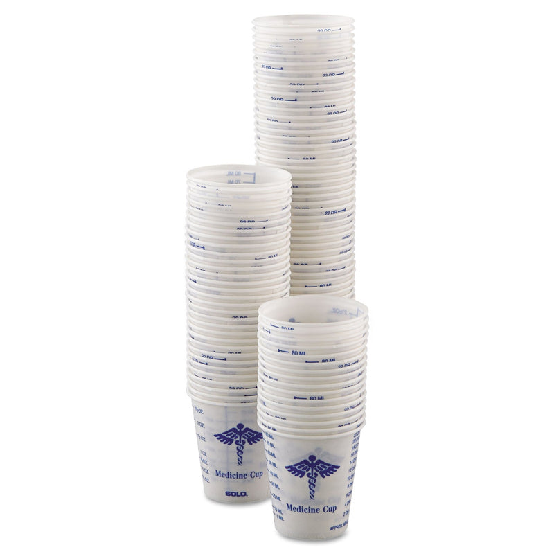 Dart Paper Medical and Dental Graduated Cups, 3 oz, White/Blue, 100/Bag, 50 Bags/Carton Dart Paper Medical and Dental Graduated Cups, 3 oz, White/Blue, 100/Bag, 50 Bags/Carton