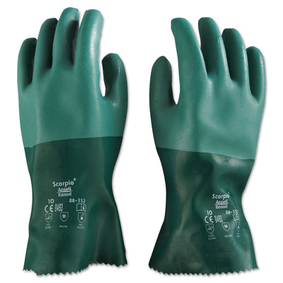 AnsellPro Scorpio Neoprene Gloves, Green, Size 10 AnsellPro Scorpio Neoprene Gloves, Green, Size 10