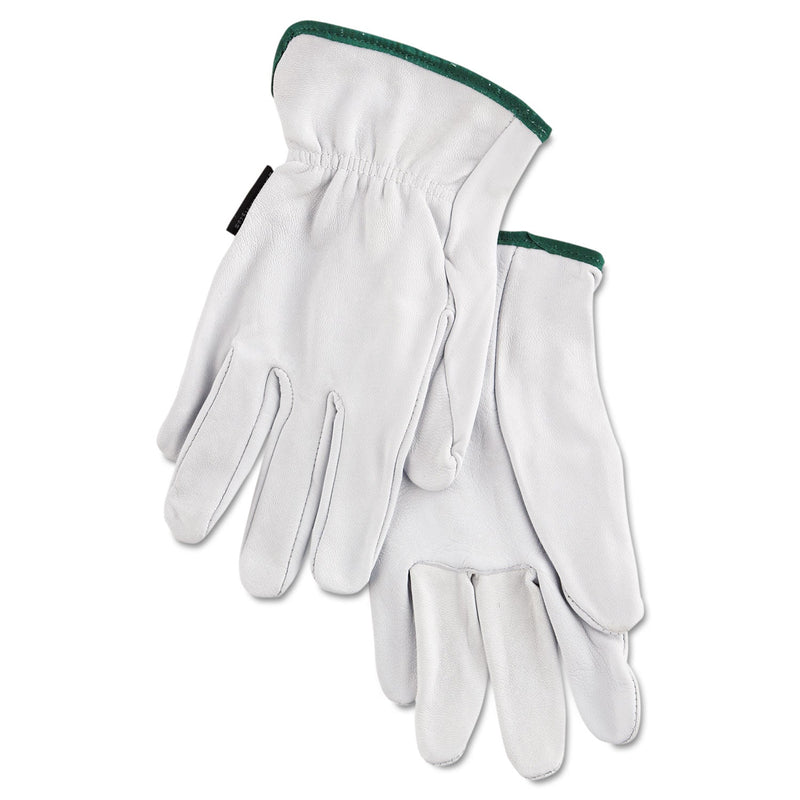 MCR Grain Goatskin Driver Gloves, White, Medium, 12 Pairs MCR Grain Goatskin Driver Gloves, White, Medium, 12 Pairs