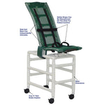 MJM International 191-LC-A-B Articulating bath chair (LARGE), with double base & casters (fully adjustable), 180 lbs weight capacity MJM International 191-LC-A-B Articulating bath chair (LARGE), with double base & casters (fully adjustable), 180 lbs weight capacity