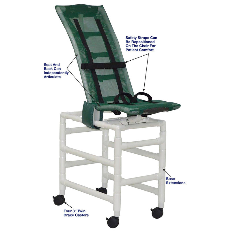 MJM International 191-LC-A-B Articulating bath chair (LARGE), with double base & casters (fully adjustable), 180 lbs weight capacity MJM International 191-LC-A-B Articulating bath chair (LARGE), with double base & casters (fully adjustable), 180 lbs weight capacity