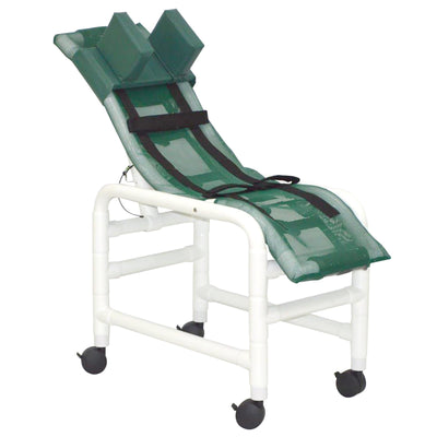 MJM International 191-MC-HB Reclining bath / shower chair (MEDIUM), with base & casters, with head bolster, 130 lbs weight capacity MJM International 191-MC-HB Reclining bath / shower chair (MEDIUM), with base & casters, with head bolster, 130 lbs weight capacity