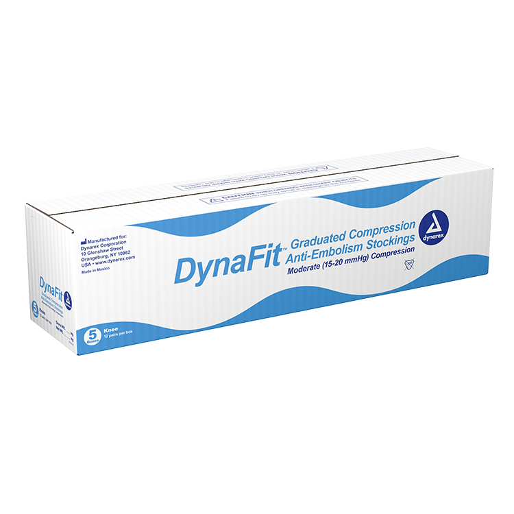 Dynarex DynaFit Compression Stockings - Knee, Large, 12pairs/bx, 5bxs/case (60 Pairs) Dynarex DynaFit Compression Stockings - Knee, Large, 12pairs/bx, 5bxs/case (60 Pairs)