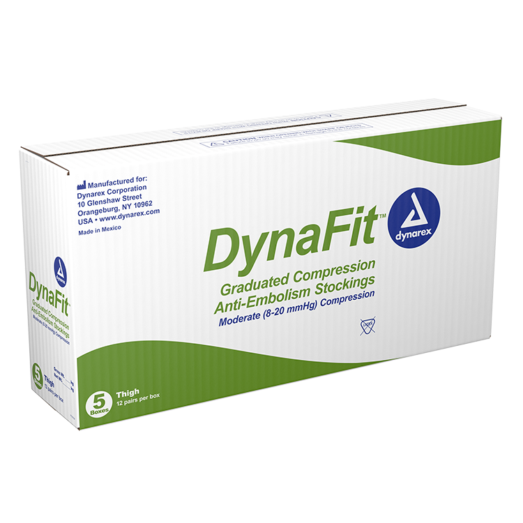 Dynarex DynaFit Compression Stockings - Thigh, Medium, 12pairs/bx, 5bxs/case (60 Pairs) Dynarex DynaFit Compression Stockings - Thigh, Medium, 12pairs/bx, 5bxs/case (60 Pairs)