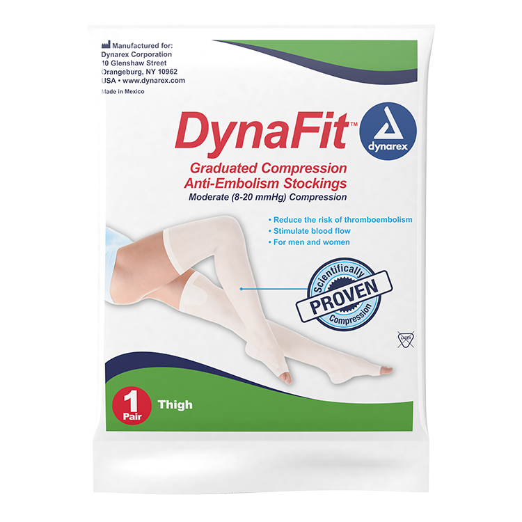 Dynarex DynaFit Compression Stockings - Thigh, X-Large, 12pairs/bx, 5bxs/case (60 Pairs) Dynarex DynaFit Compression Stockings - Thigh, X-Large, 12pairs/bx, 5bxs/case (60 Pairs)
