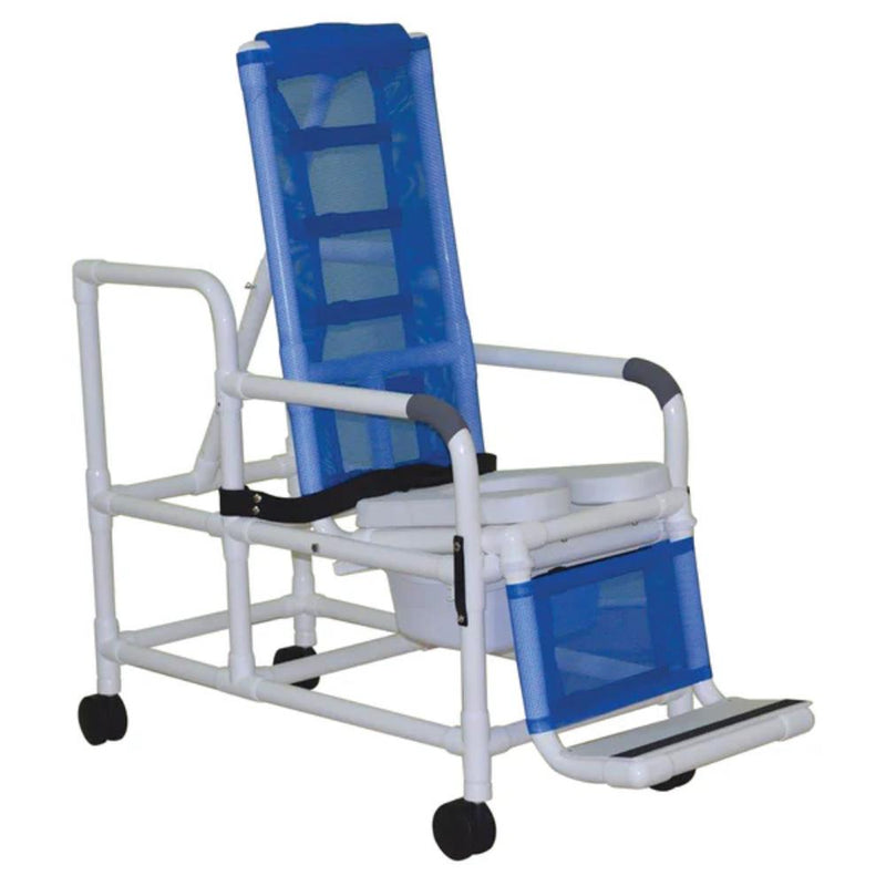 MJM International 193-TIS-SQ-PAIL Tilt "N" Space Shower Chair With Open Front Soft Seat, Buckle Safety Belt And Double Drop Arms, 250 Lbs Weight Capacity MJM International 193-TIS-SQ-PAIL Tilt "N" Space Shower Chair With Open Front Soft Seat, Buckle Safety Belt And Double Drop Arms, 250 Lbs Weight Capacity