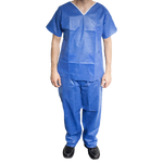 Dynarex Disposable Scrub Shirt, V-Neck - X-Large, Light Blue (30 Count) Dynarex Disposable Scrub Shirt, V-Neck - X-Large, Light Blue (30 Count)