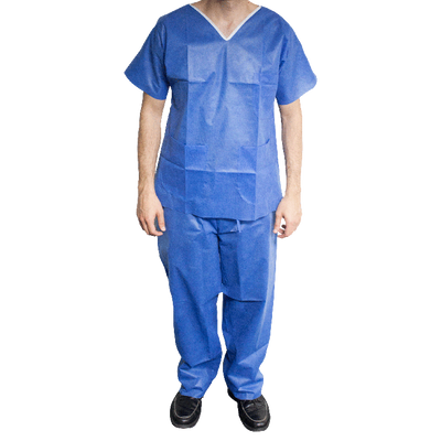 Dynarex Disposable Scrub Shirt, V-Neck - X-Large, Light Blue (30 Count) Dynarex Disposable Scrub Shirt, V-Neck - X-Large, Light Blue (30 Count)