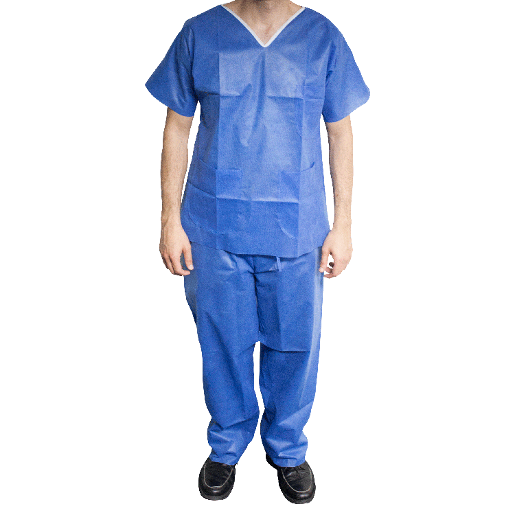 Dynarex Disposable Scrub Shirt, V-Neck - X-Large, Light Blue (30 Count) Dynarex Disposable Scrub Shirt, V-Neck - X-Large, Light Blue (30 Count)