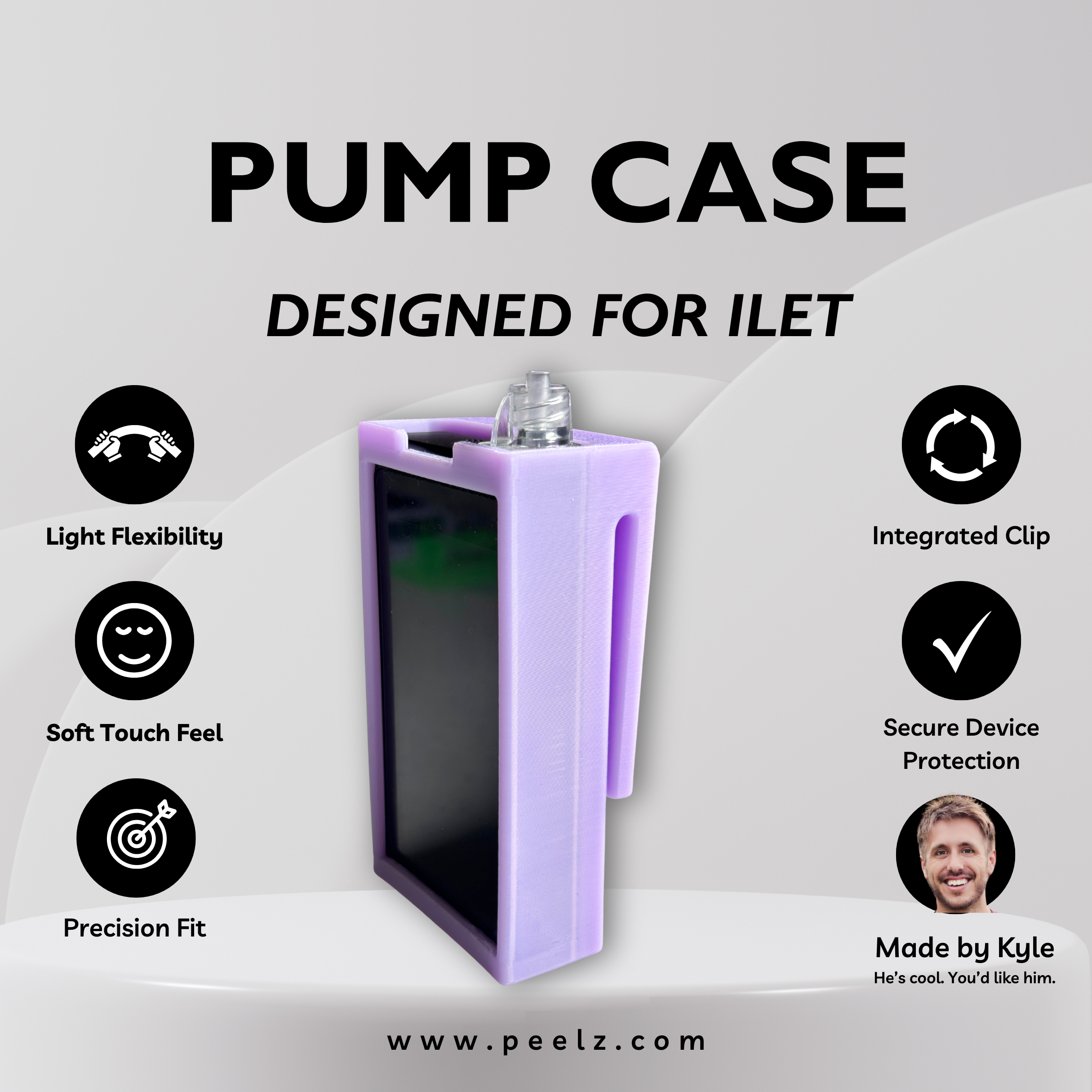 iLet Bionic Pancreas Insulin Pump Case – Soft-Touch Flexible Solid Colors by Pump Peelz iLet Bionic Pancreas Insulin Pump Case – Soft-Touch Flexible Solid Colors by Pump Peelz