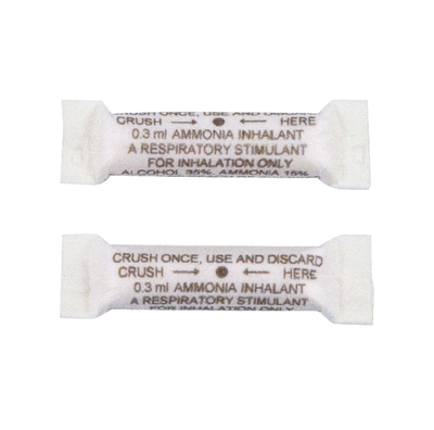 Dynarex Ammonia Inhalants (Ampule), 0.33cc, 10ea/bx, 50bxs/case (500 Count) Dynarex Ammonia Inhalants (Ampule), 0.33cc, 10ea/bx, 50bxs/case (500 Count)