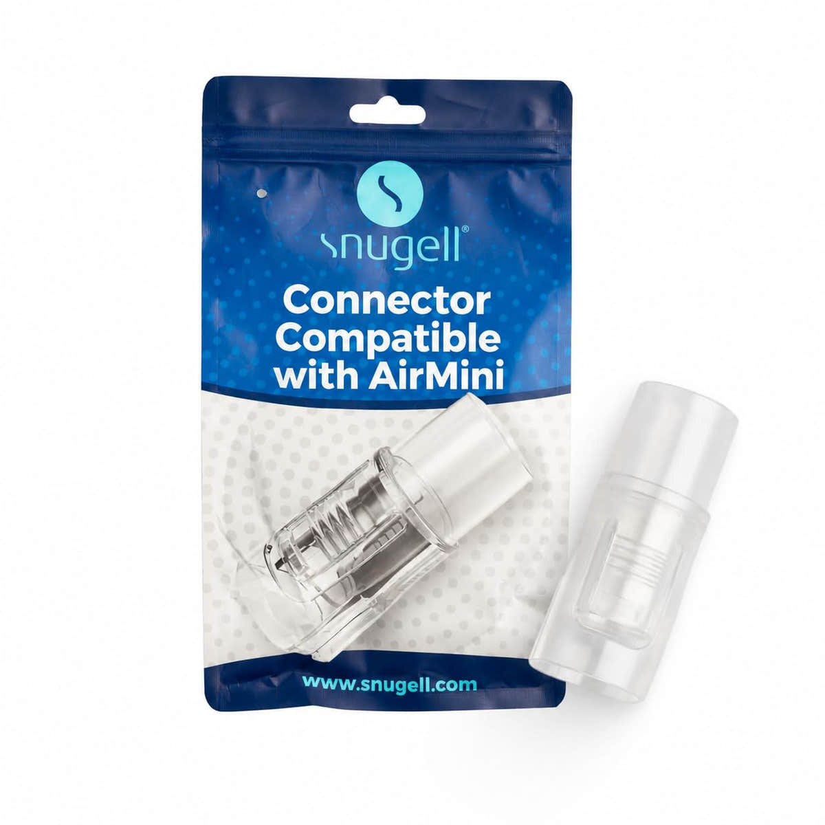 Snugell Adapter - Universal Tubing Connector Compatible with ResMed AirMini - Fits 15mm & 22mm CPAP Masks - Durable, Travel-Friendly Accessory for Convenient Use Anywhere Snugell Adapter - Universal Tubing Connector Compatible with ResMed AirMini - Fits 15mm & 22mm CPAP Masks - Durable, Travel-Friendly Accessory for Convenient Use Anywhere