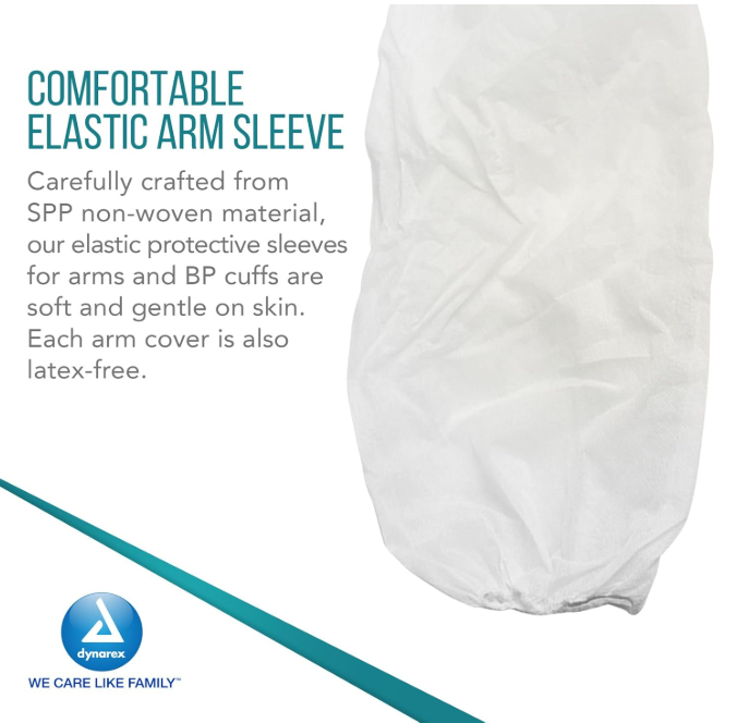 Dynarex BP Cuff Barrier Sleeve, Non-Woven 100ea/bx, 5bxs/case (500 Count) Dynarex BP Cuff Barrier Sleeve, Non-Woven 100ea/bx, 5bxs/case (500 Count)