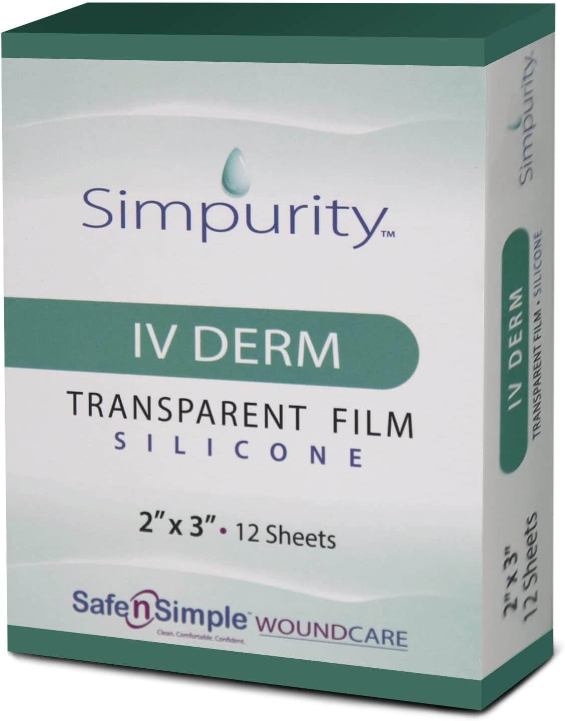 Safe N Simple Simpurity IV Derm Transparent Silicone Film Dressing, 2" x 3" (192 Count) Safe N Simple Simpurity IV Derm Transparent Silicone Film Dressing, 2" x 3" (192 Count)