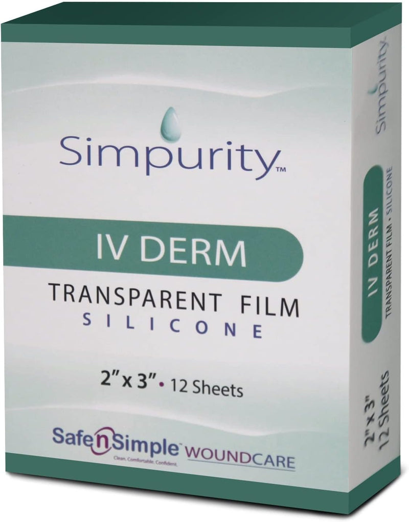 Safe N Simple Simpurity IV Derm Transparent Silicone Film Dressing, 2" x 3" (192 Count) Safe N Simple Simpurity IV Derm Transparent Silicone Film Dressing, 2" x 3" (192 Count)