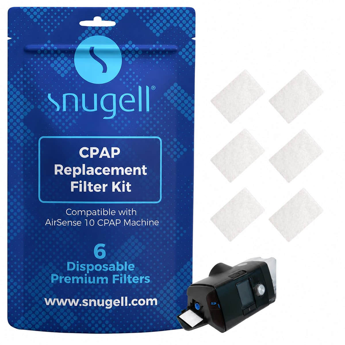 Disposable Replacement CPAP Filters for Resmed Airsense 10 (6-Pack) Disposable Replacement CPAP Filters for Resmed Airsense 10 (6-Pack)