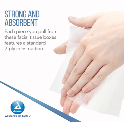 DynaCare Facial Tissues, 8" x 7", 30bxs/case (30 Count) DynaCare Facial Tissues, 8" x 7", 30bxs/case (30 Count)