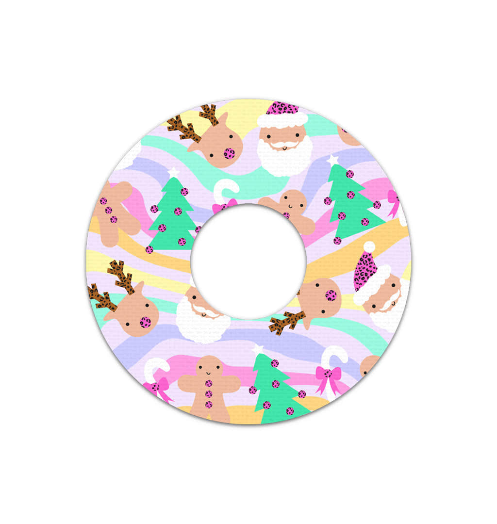 Christmas Pastel FreeStyle Libre 3 Plus & Lingo Patch Tape - Pump Peelz Christmas Pastel FreeStyle Libre 3 Plus & Lingo Patch Tape - Pump Peelz