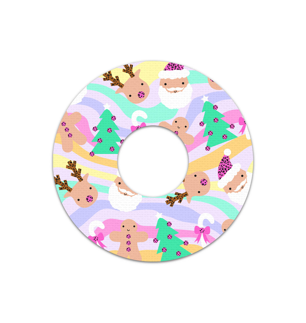Christmas Pastel FreeStyle Libre 3 Plus & Lingo Patch Tape - Pump Peelz Christmas Pastel FreeStyle Libre 3 Plus & Lingo Patch Tape - Pump Peelz