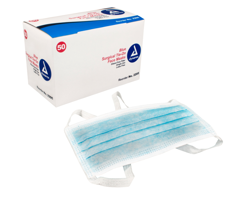 Dynarex Surgical Face Mask, Blue Dynarex Surgical Face Mask, Blue