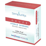 Safe N Simple Simpurity Gauze Sterile Sponge, 4 x 4 - 12 ply (400 Count) Safe N Simple Simpurity Gauze Sterile Sponge, 4 x 4 - 12 ply (400 Count)