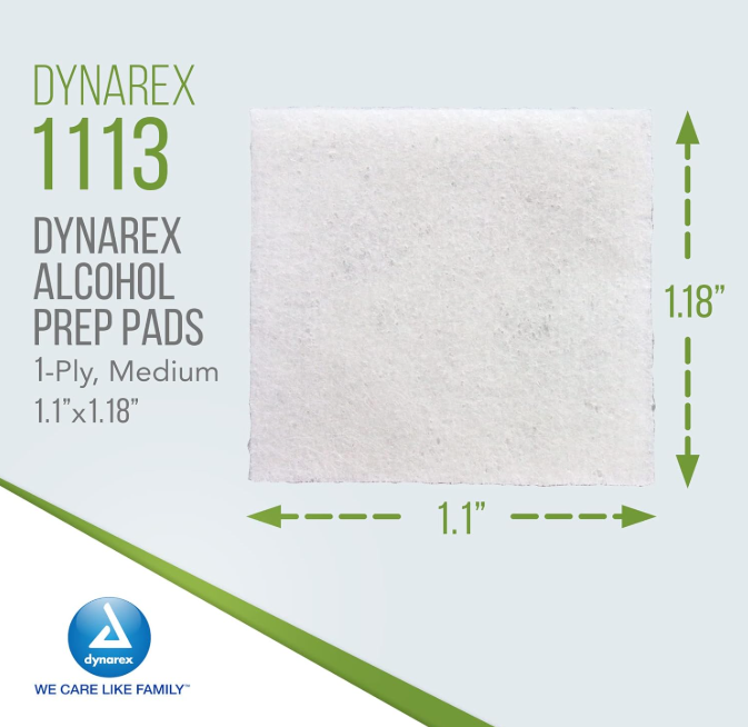 Dynarex Alcohol Prep Pad - Sterile, Medium, 200/bx, 10bxs/case (2000 Count) Dynarex Alcohol Prep Pad - Sterile, Medium, 200/bx, 10bxs/case (2000 Count)