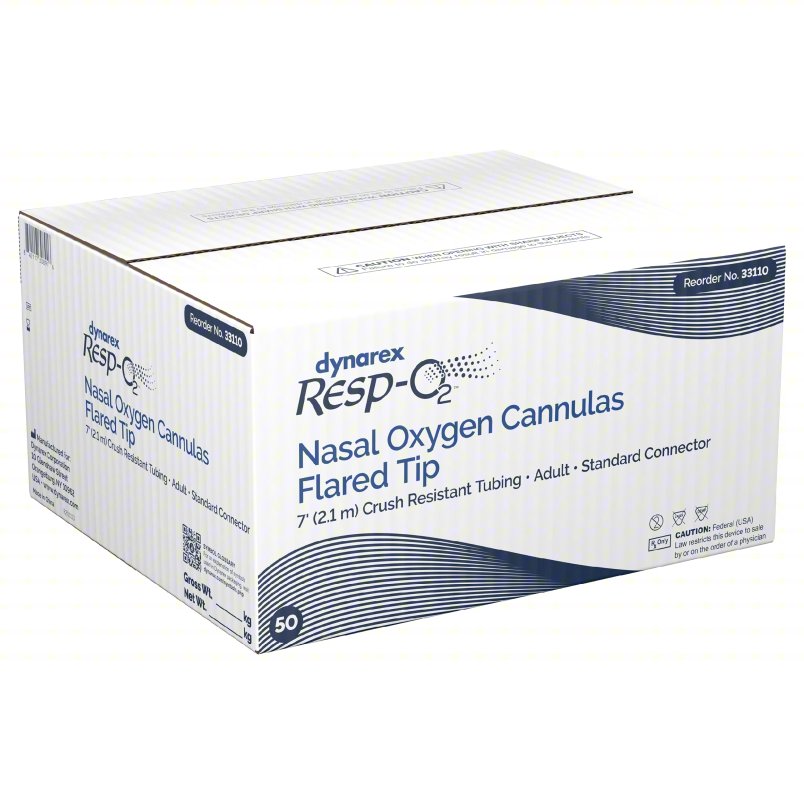 Dynarex Resp-O2 Nasal Oxygen Cannula, Flared Tip (50 Count) Dynarex Resp-O2 Nasal Oxygen Cannula, Flared Tip (50 Count)