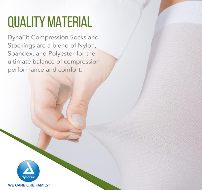 Dynarex DynaFit Compression Stockings - Thigh, Large, 12pairs/bx, 5bxs/case (60 Pairs) Dynarex DynaFit Compression Stockings - Thigh, Large, 12pairs/bx, 5bxs/case (60 Pairs)