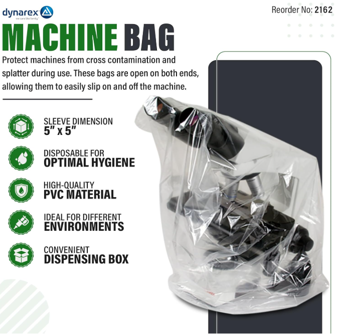 Dynarex Machine Bag, 5" x 5" - 500ea/bx, 16bxs/case (8000 Count) Dynarex Machine Bag, 5" x 5" - 500ea/bx, 16bxs/case (8000 Count)