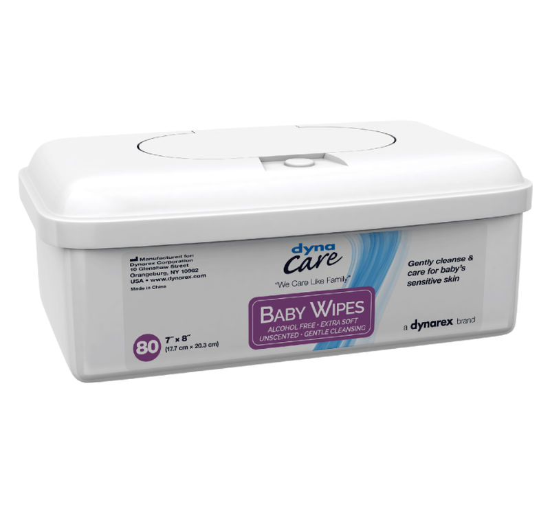 DynaCare Baby Wipes Unscented Tub, 7" x 8", 12tub/case (960 Count) DynaCare Baby Wipes Unscented Tub, 7" x 8", 12tub/case (960 Count)