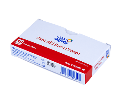 Dynarex First Aid Burn Cream, 0.9 g Foil Packet, 10/bx, 100bxs/case (1000 Count) Dynarex First Aid Burn Cream, 0.9 g Foil Packet, 10/bx, 100bxs/case (1000 Count)