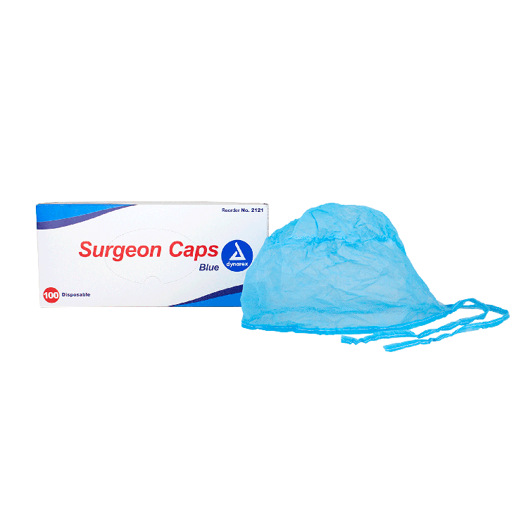 Dynarex Surgeon Cap O.R., Blue - 100ea/bx, 5bxs/case (500 Count) Dynarex Surgeon Cap O.R., Blue - 100ea/bx, 5bxs/case (500 Count)