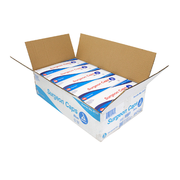 Dynarex Surgeon Cap O.R., Blue - 100ea/bx, 5bxs/case (500 Count) Dynarex Surgeon Cap O.R., Blue - 100ea/bx, 5bxs/case (500 Count)
