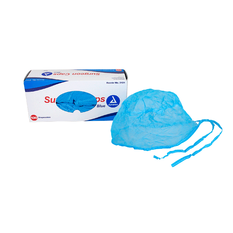 Dynarex Surgeon Cap O.R., Blue - 100ea/bx, 5bxs/case (500 Count) Dynarex Surgeon Cap O.R., Blue - 100ea/bx, 5bxs/case (500 Count)