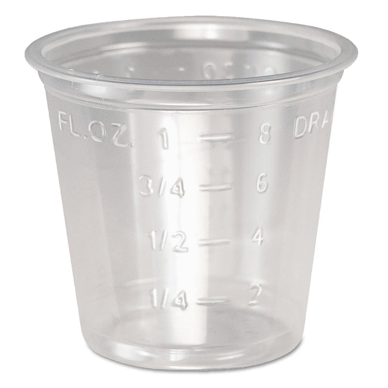 Dart Plastic Medical and Dental Cups, 1 oz, Clear, Graduated, 5,000/Carton Dart Plastic Medical and Dental Cups, 1 oz, Clear, Graduated, 5,000/Carton