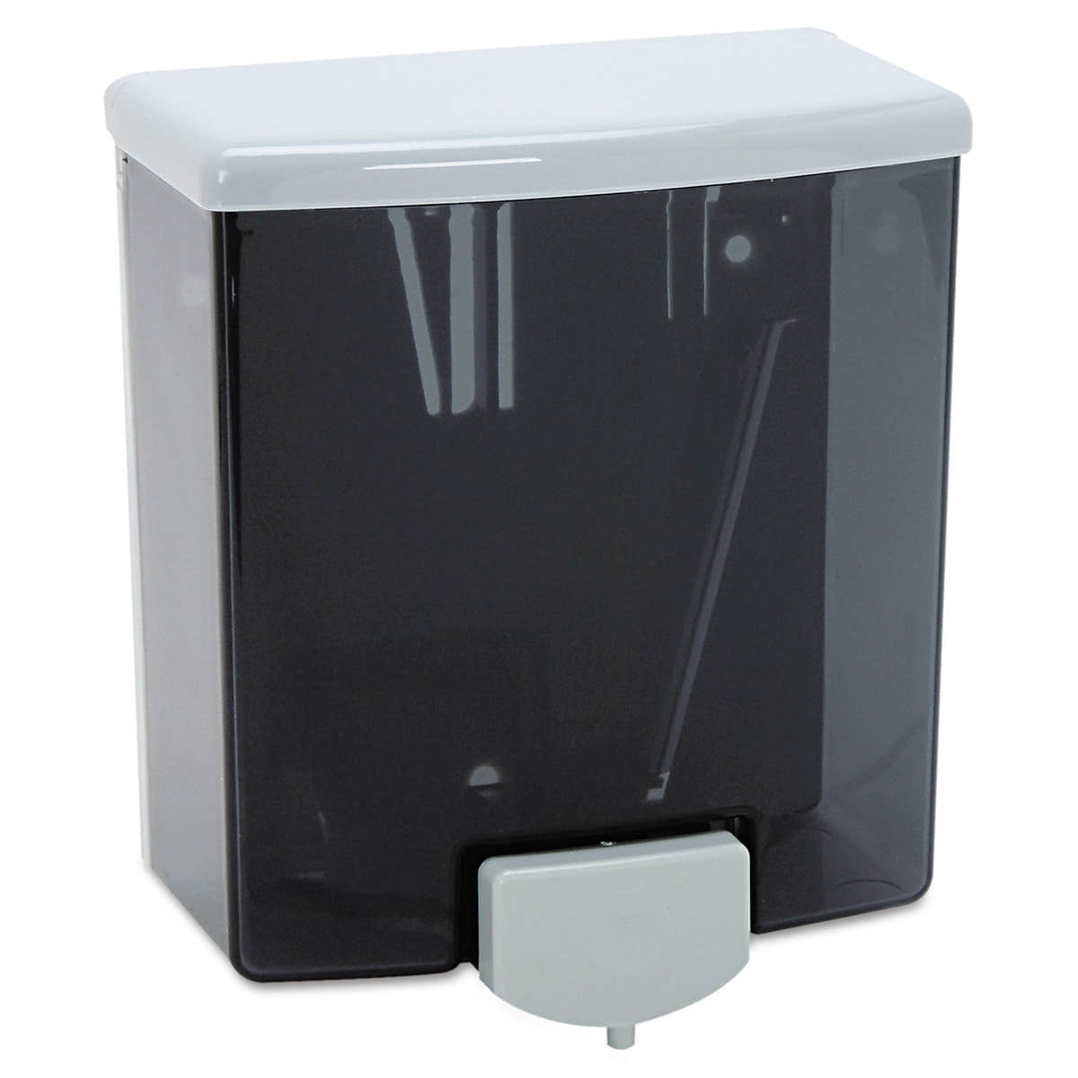 Bobrick ClassicSeries Surface-Mounted Liquid Soap Dispenser, 40 oz, 5.81 x 3.31 x 6.88, Black/Gray Bobrick ClassicSeries Surface-Mounted Liquid Soap Dispenser, 40 oz, 5.81 x 3.31 x 6.88, Black/Gray