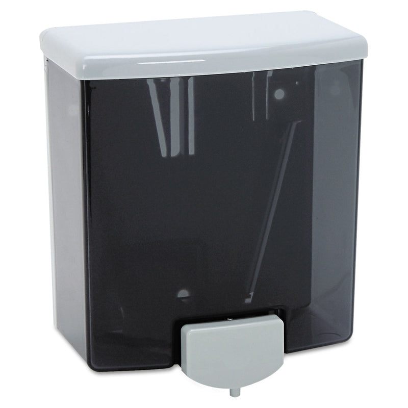 Bobrick ClassicSeries Surface-Mounted Liquid Soap Dispenser, 40 oz, 5.81 x 3.31 x 6.88, Black/Gray Bobrick ClassicSeries Surface-Mounted Liquid Soap Dispenser, 40 oz, 5.81 x 3.31 x 6.88, Black/Gray